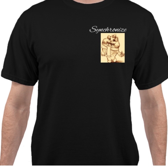 Synchronize Black T-shirt All Sizes - Picture 1 of 1
